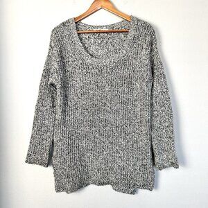 BCBGeneration‎ Chalk Combo Chunky Knit Sweater Cozy Size M/L Relaxed Fit Fall